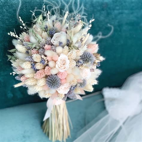 bridal bouquet preserved  dried flowers wedding bouquet etsy