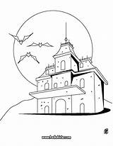 Coloring Halloween House Pages Mansion Haunted Manor Print Scary Vampires Printable Color Luigi Luigis Moon Dark 0zz Hauted Source Houses sketch template