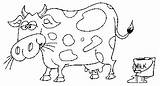 Cow Coloring sketch template