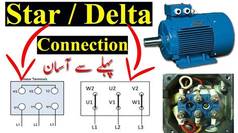 star delta connection  urdu  phase star delta motor connection diagram  urduhindi