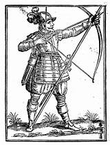Archer Medieval Drawing Tudor Guard Arm Getdrawings sketch template