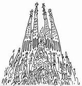 Sagrada Familia Ciudades Gaudi sketch template