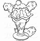 Ice Cream Coloring Sundae Cartoon Vector Pages Printable Cone Drawing Outlined Getdrawings Leishman Ron Illustrations Color Royalty Getcolorings sketch template