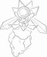 Coloring Pokemon Pages Diancie Drawing Draw sketch template