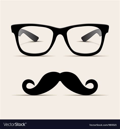 Hipster Glasses Hipsta Man Royalty Free Vector Image