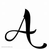 Printable Cursive Calligraphy Alphabets Alina sketch template