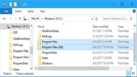whats  difference   program files   program files folders  windows