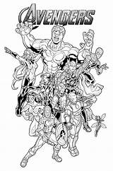 Avengers Coloring Pages Print Boys Power sketch template