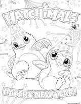 Coloring Happy Year Hatchimals Pages Printable sketch template