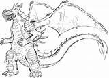 Destroyah Coloring Kaiju Pages Template Sketch Deviantart sketch template