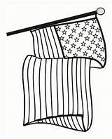 Clipart Memorial Flag Coloring Clip Supporter American Clipartmag sketch template