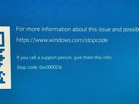 stop code 0xc000021a blue screen microsoft community