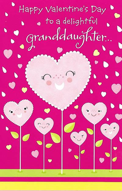 happy valentines day   delightful granddaughter custom card