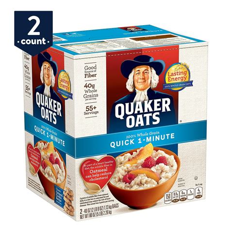 quaker oats quick  minute oatmeal breakfast cereal  oz bags  count walmartcom