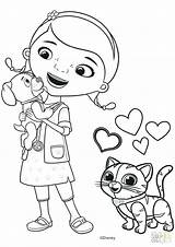 Doc Mcstuffins Coloring Pages Printable Drawing Worksheets Color Whispers Halloween Lambie Disney Print Kids Online Books Junior sketch template