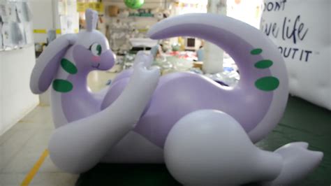 popular laying sexy purple inflatable goodra dragon with boobs sph