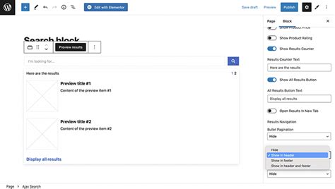 customize  content shown   search results crocoblock