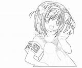 Haruhi Suzumiya Melancholy Coloring Pages sketch template