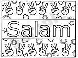 Salam Islam sketch template