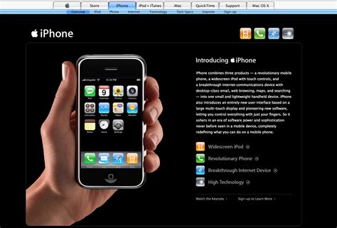 explore apples website   day  unveiled  original iphone