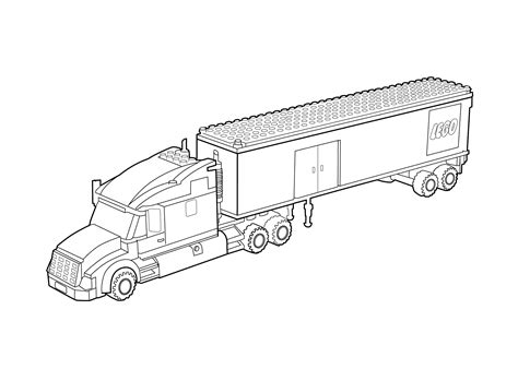 lego truck coloring page  kids printable  lego coloring page