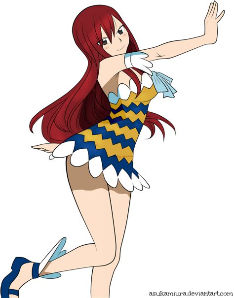 erza scarlet in wendy s clothes by asukamiura on deviantart