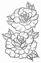 Embroidery Drawing Rose Tattoo Embroiderydesigns Siterubix Drawings Outline sketch template
