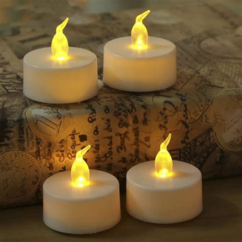 buy  pcspack flickering flameless led candles tea light flicker party
