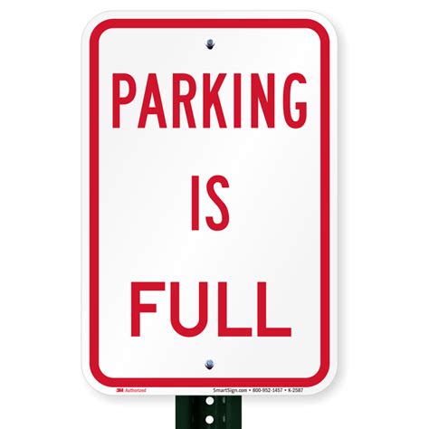 parking lot  full sign sku