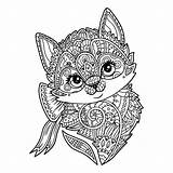 Coloring Mandala Pages Cat Blank Kitten sketch template