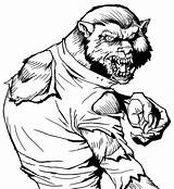 Loup Werewolf Garou Personnages Colorier Hideous Fortnite Coloringsun sketch template