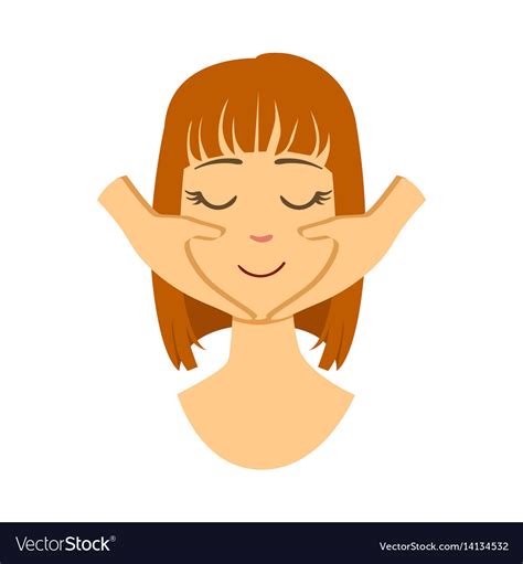 woman getting a face massage colorful cartoon vector image