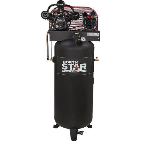 shipping northstar electric air compressor  hp  gallon vertical tank northern