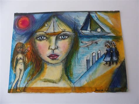 judith boer aquarel titel het land van de zee verkocht kunstveilingnl
