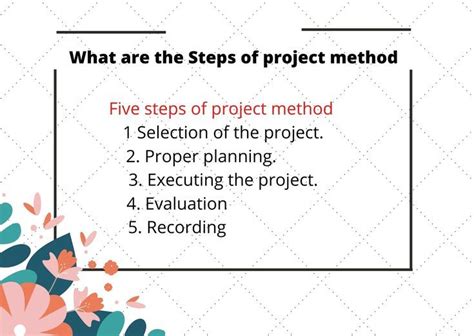 steps  project method educational theories method social environment