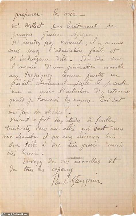 Only Letter Written By Vincent Van Gogh And Paul Gauguin