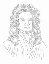 Newton Isaac Sir Coloringkidz Sketch sketch template