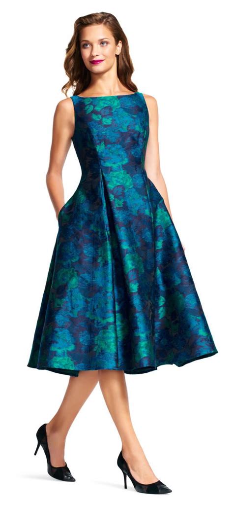 blue multi tea length dress tea length dresses  prom dresses trendy party dresses