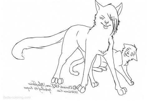 warrior cats coloring pages fan art  printable coloring pages