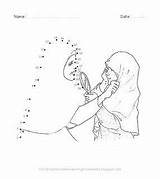 Dots Islamic Dot Connect Worksheets Joining Arabic sketch template