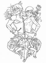 Ladybug Colorear Miraculous Coloring Personajes Drucken Anime Raskrasil Marinette sketch template