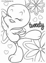 Tweety Coloring Clouds Pages Colouring sketch template