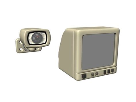 vintage security monitor  camera   model max opendmodel