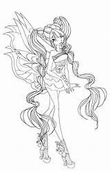 Winx Musa Coloring Mythix Fairy Tynix sketch template
