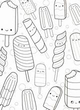 Coloring Pages Food Cute Kawaii Adult Adults Kids Book Print Printable Sheets Super Spiral Yummy Girls Colouring Color Boyfriend Fresh sketch template