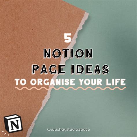 notion page ideas  organise  life  template hay studio