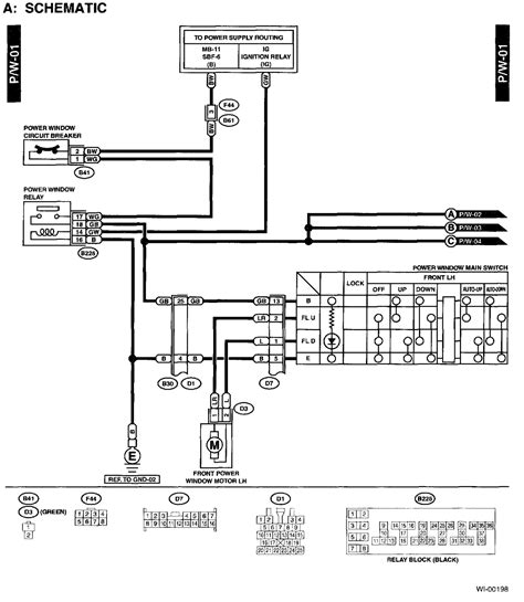 colour diagram   subaru forester   xt electric window wiring   control