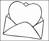 Cuori Colorare Disegni Cuore Envelope Coloring Busta sketch template