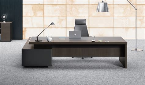 contemporary office table  leather wood bosss cabin