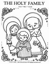 Family Coloring Pages Kids Holy Catholic Jesus Joseph Mary Feast Christmas Drawing Activities St Sheets Ccd Colouring Saints Saint Religious sketch template
